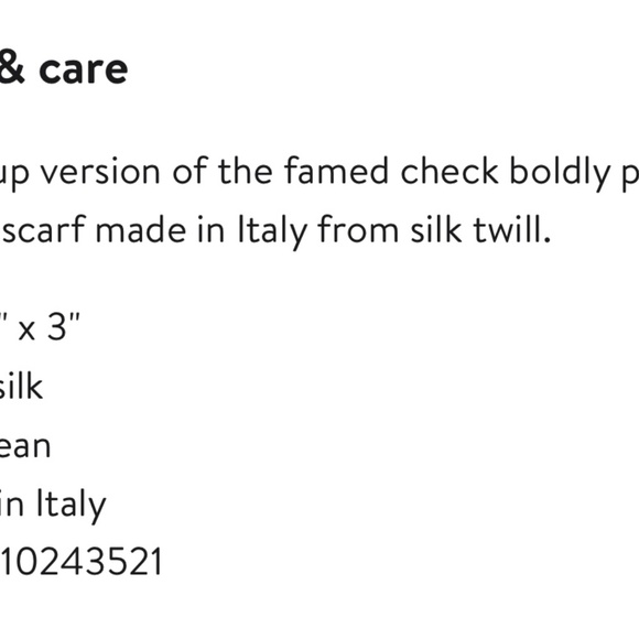 Burberry Silk Twilly - Picture 4 of 4